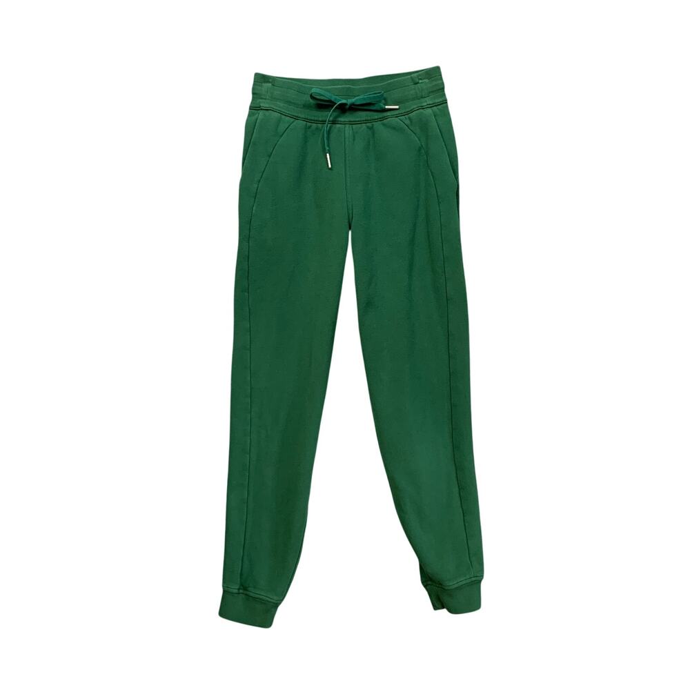 Lululemon Jogger Womens 2 Jungle Scuba High Rise Pull On Fleece Lined Sweatpants